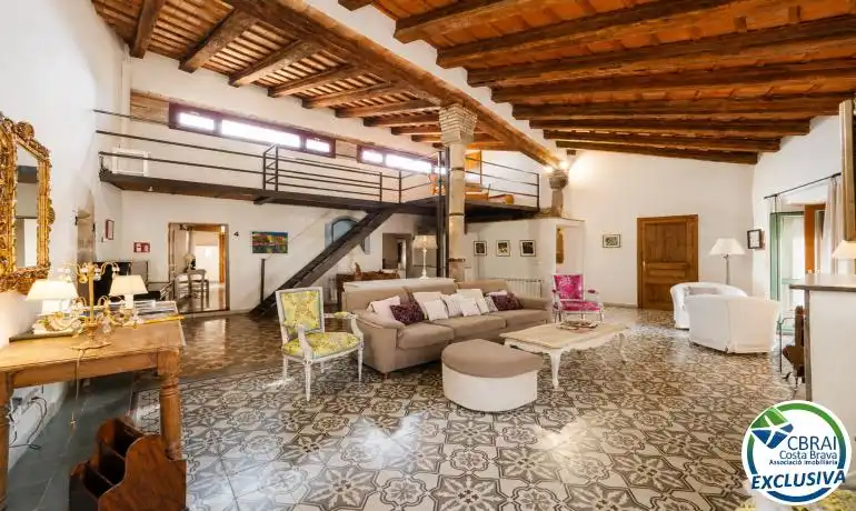 Sala de estar de Finca rústica en venta en Fortià con Aire acondicionado, Calefacción y Terraza