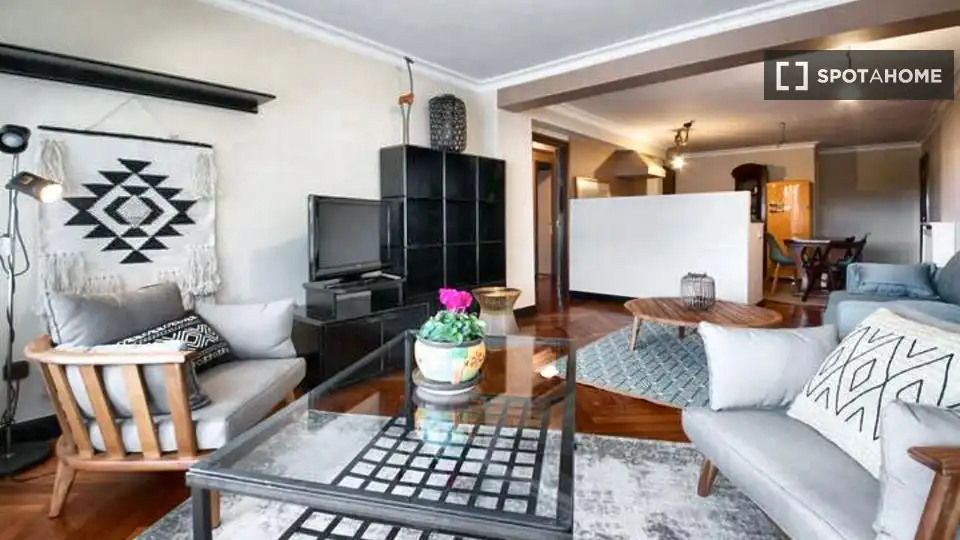 Living room of Apartments for share in Donostia - San Sebastián   with Air Conditioner, Terrace and Furnished