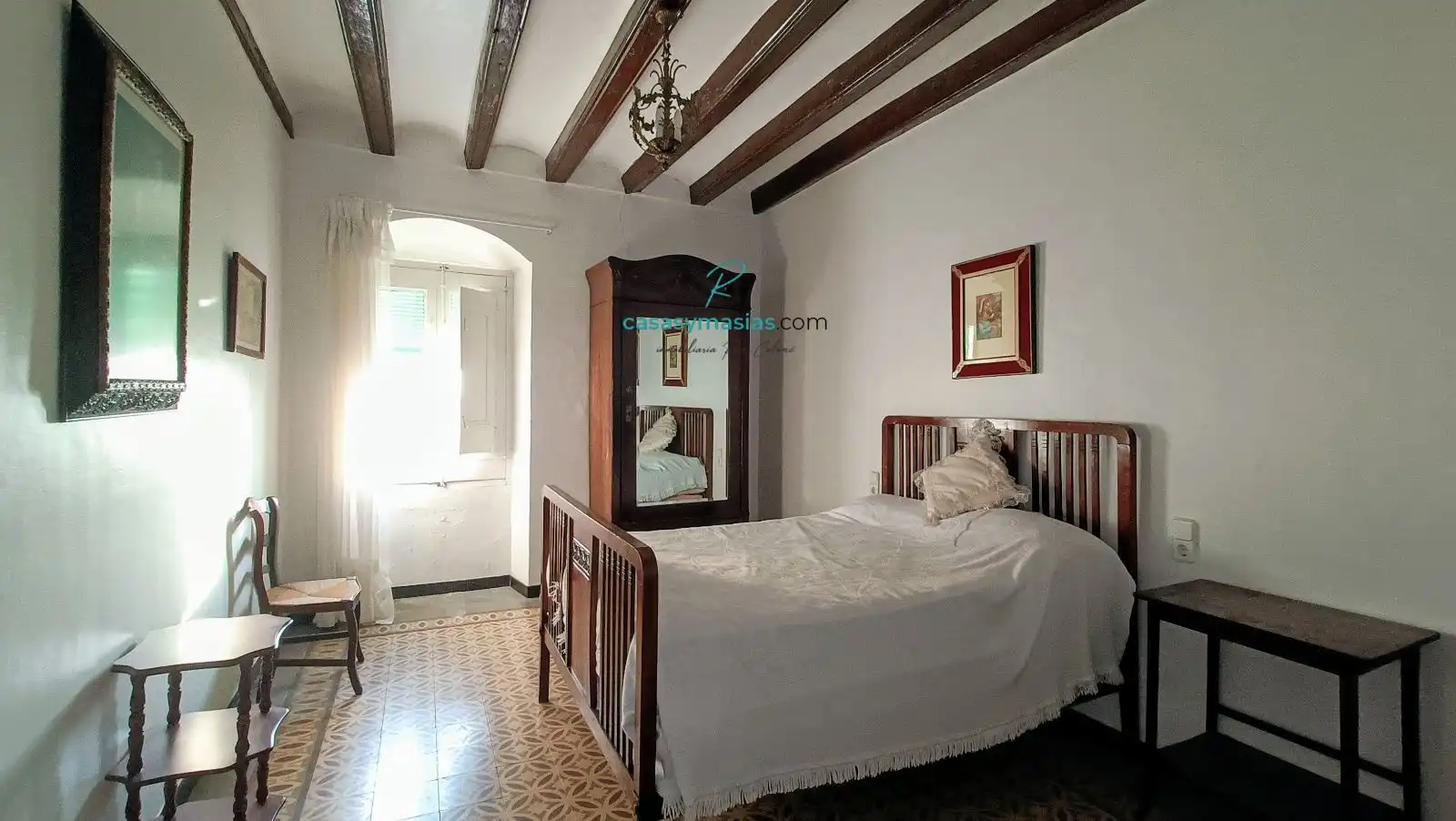 Habitación de Finca rústica de alquiler en Font-rubí con Aire acondicionado, Calefacción y Jardín privado