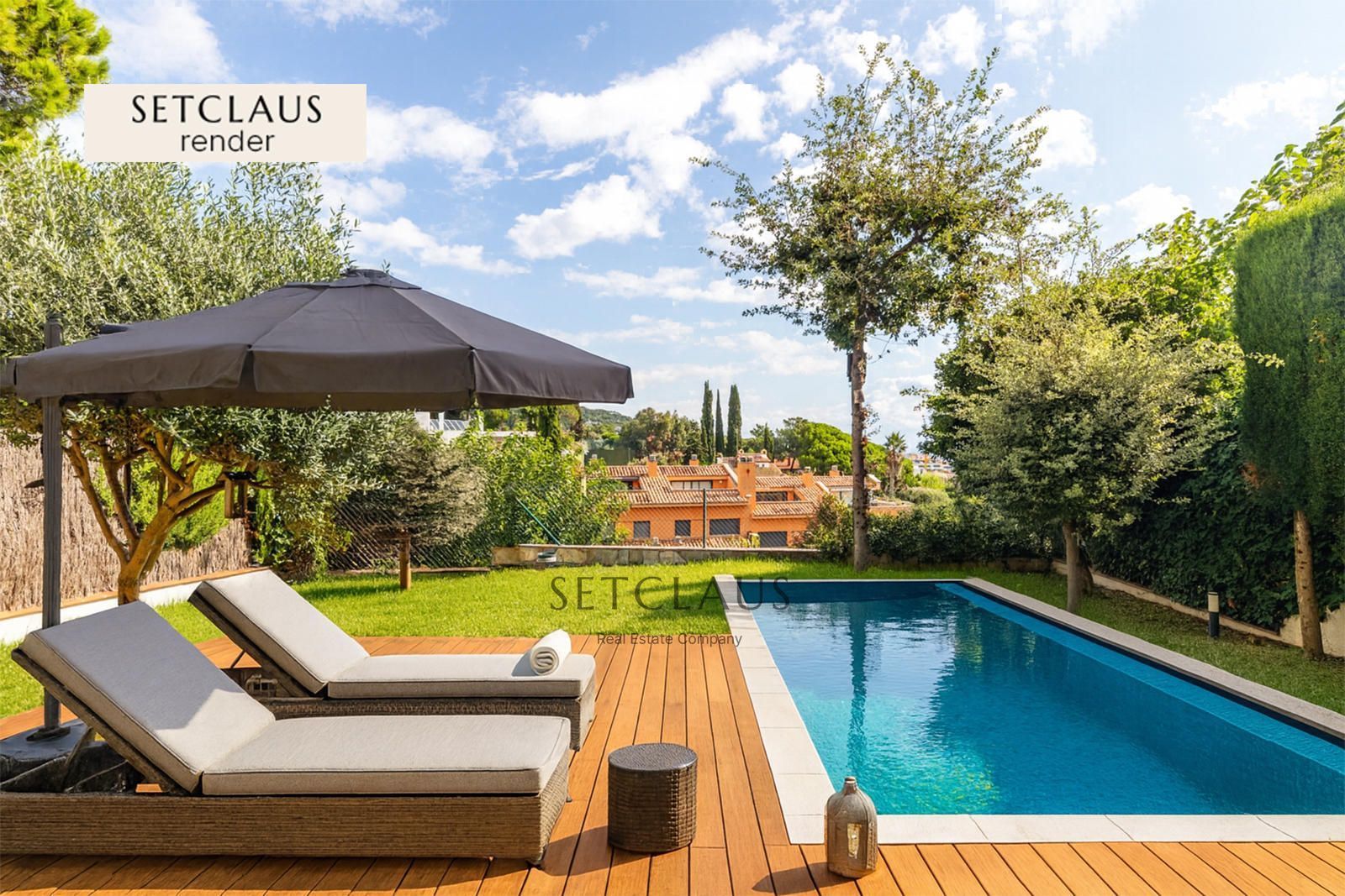 Terrassa de Casa adosada en venda en Teià amb Aire condicionat, Calefacció i Jardí privat