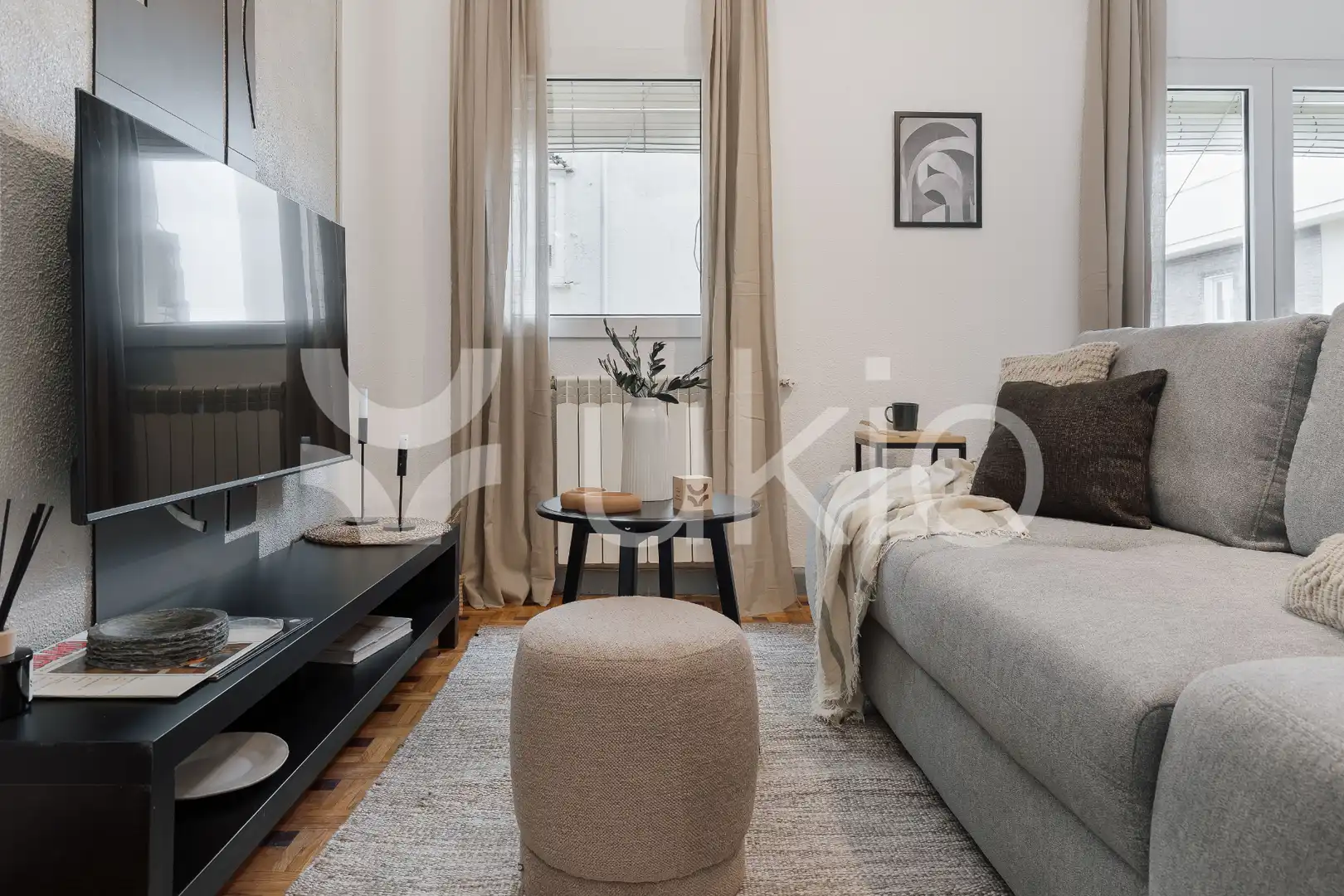 Sala d'estar de Apartament de lloguer en Madrid amb Aire condicionat, Calefacció i Terrassa