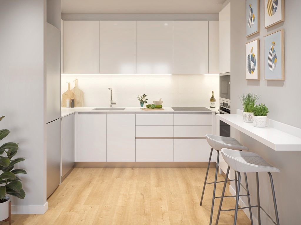 Cocina de Planta baja en venta en L'Hospitalet de Llobregat con Aire acondicionado, Calefacción y Parquet