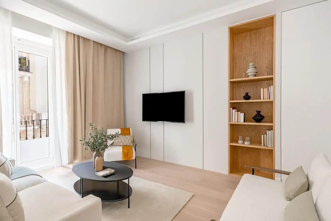 Wohnzimmer von Wohnung zum Verkauf in Madrid mit Klimaanlage und Heizung
