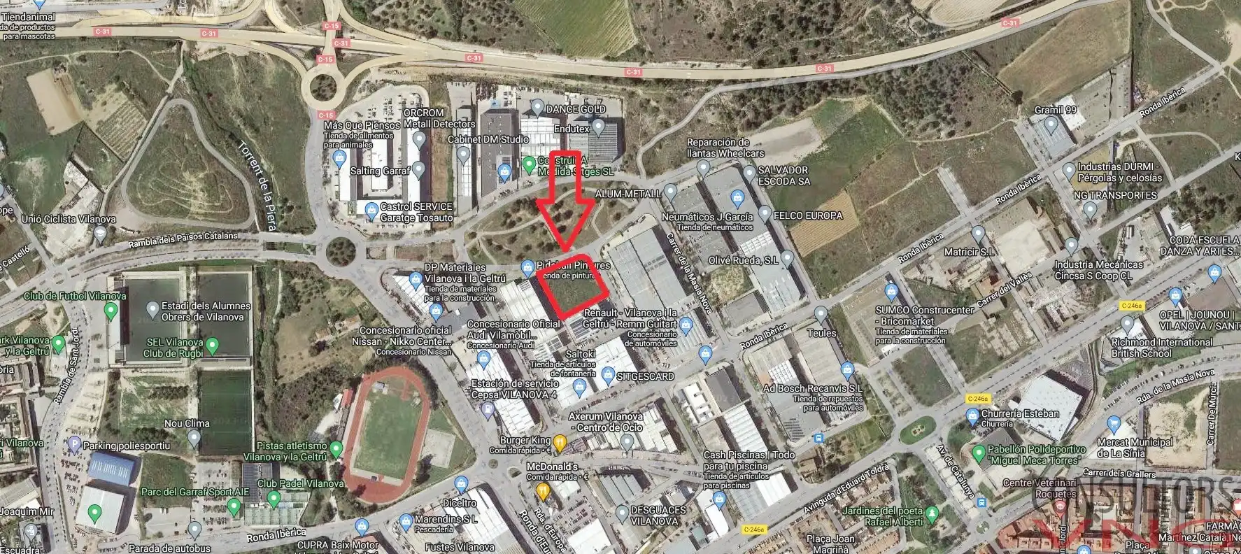 Terreno industrial en venta en Vilanova i la Geltrú