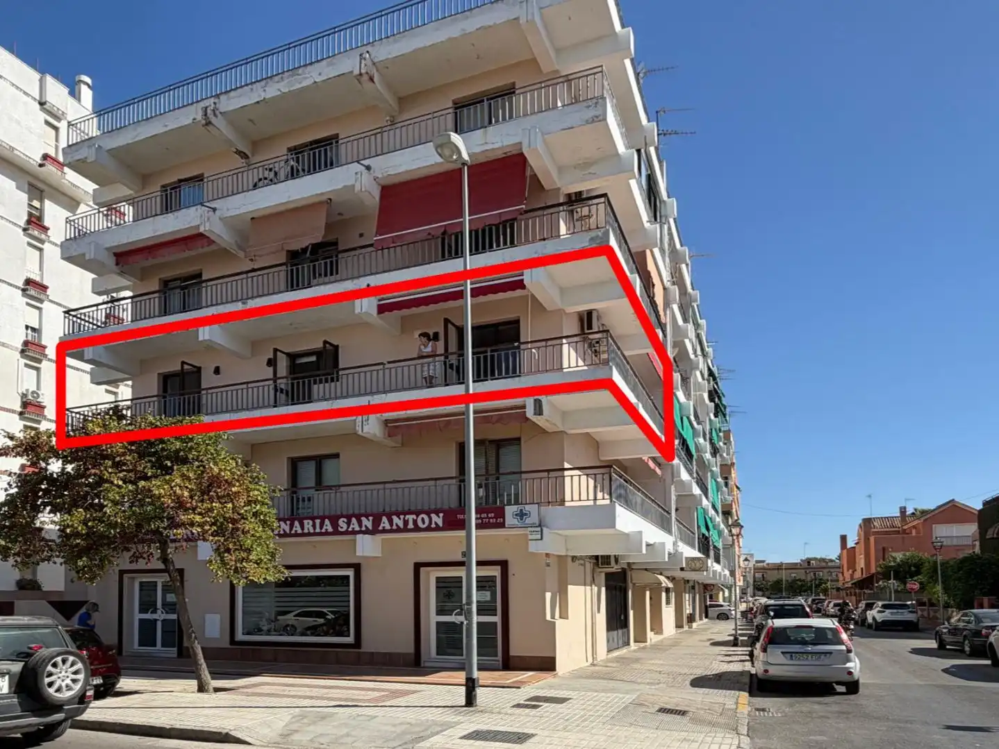 Außenansicht von Wohnung zum Verkauf in Sanlúcar de Barrameda mit Klimaanlage, Terrasse und Balkon