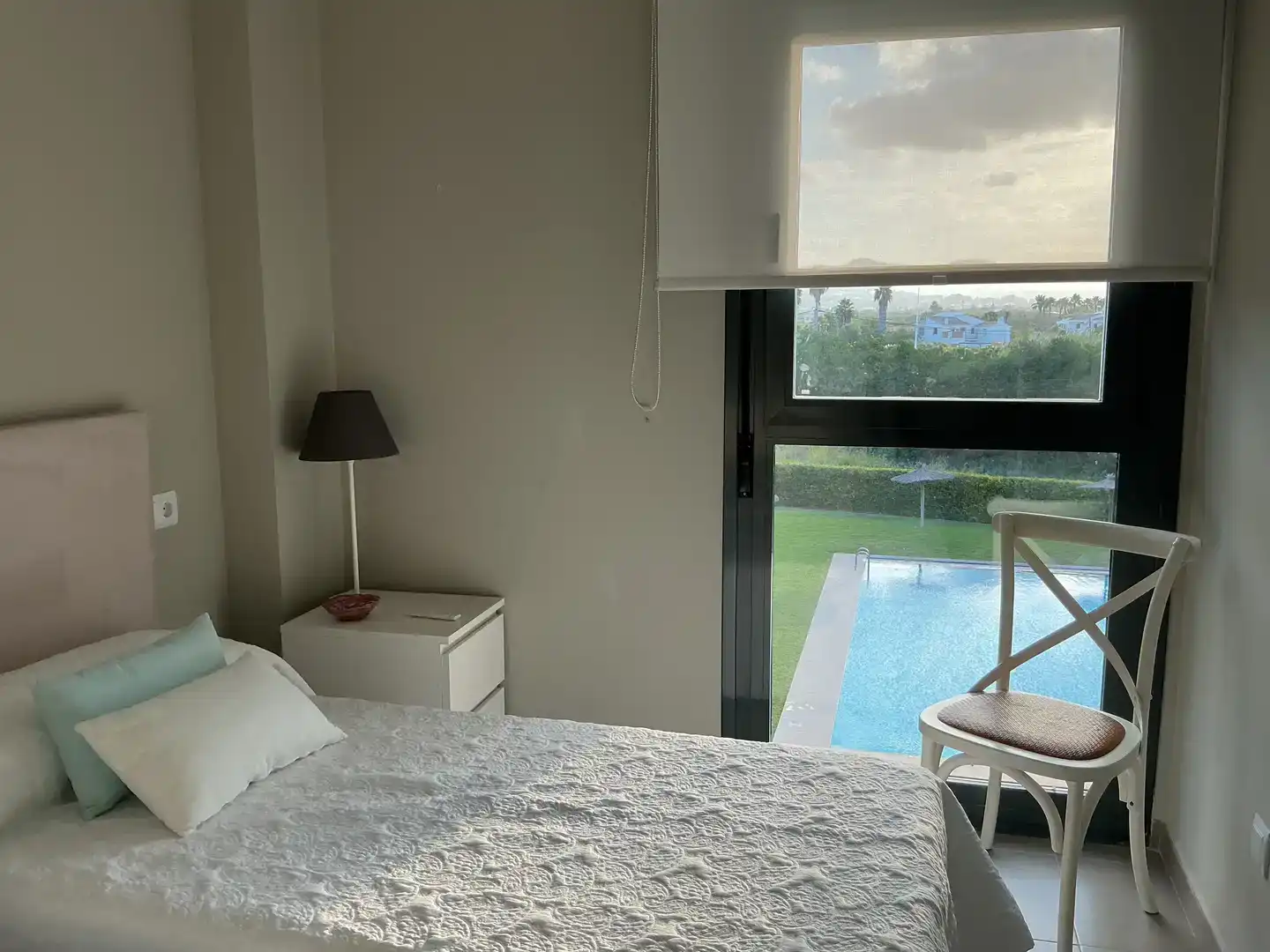 Schlafzimmer von Wohnung zur Miete in Jávea / Xàbia mit Klimaanlage, Terrasse und Schwimmbad