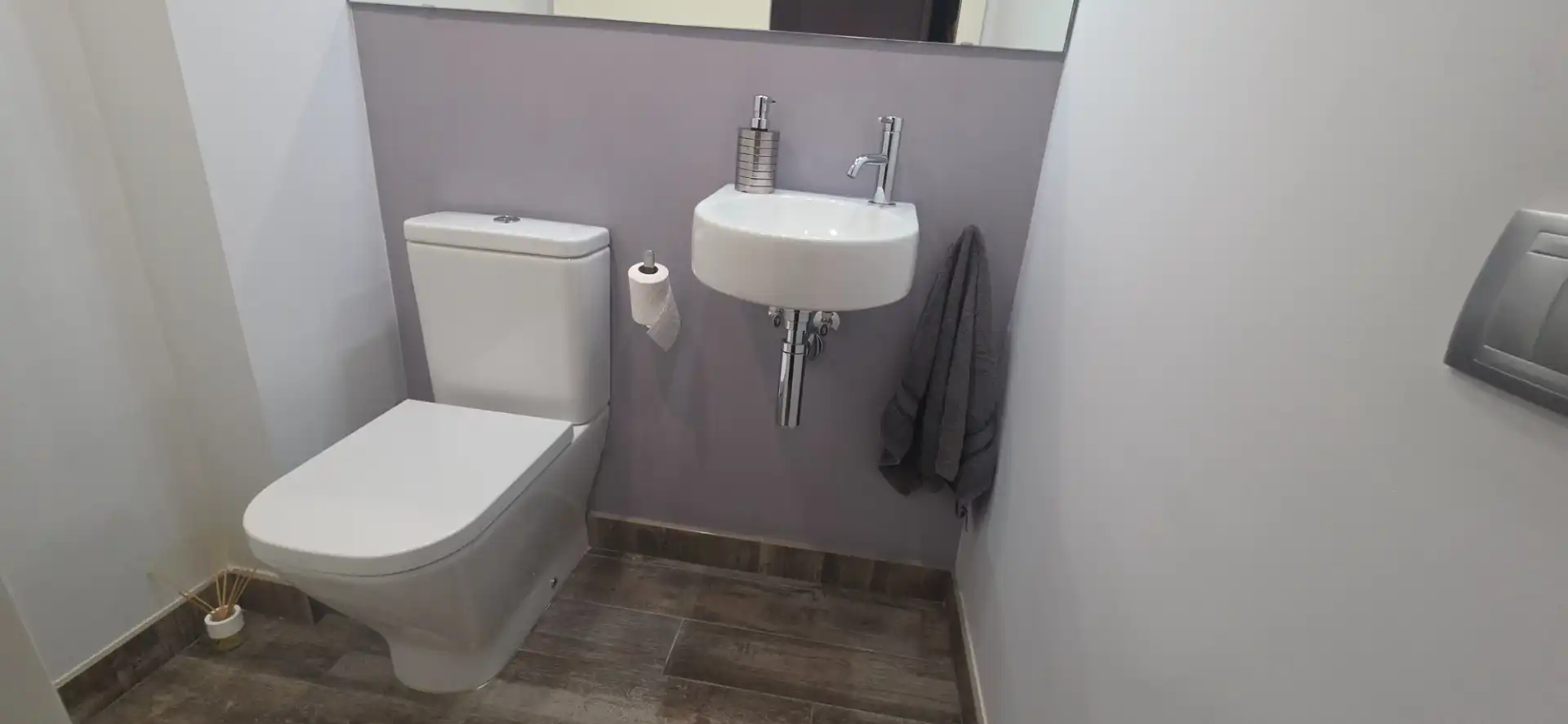 Badezimmer von Wohnung zum Verkauf in Sant Adrià de Besòs mit Klimaanlage, Heizung und Parkett