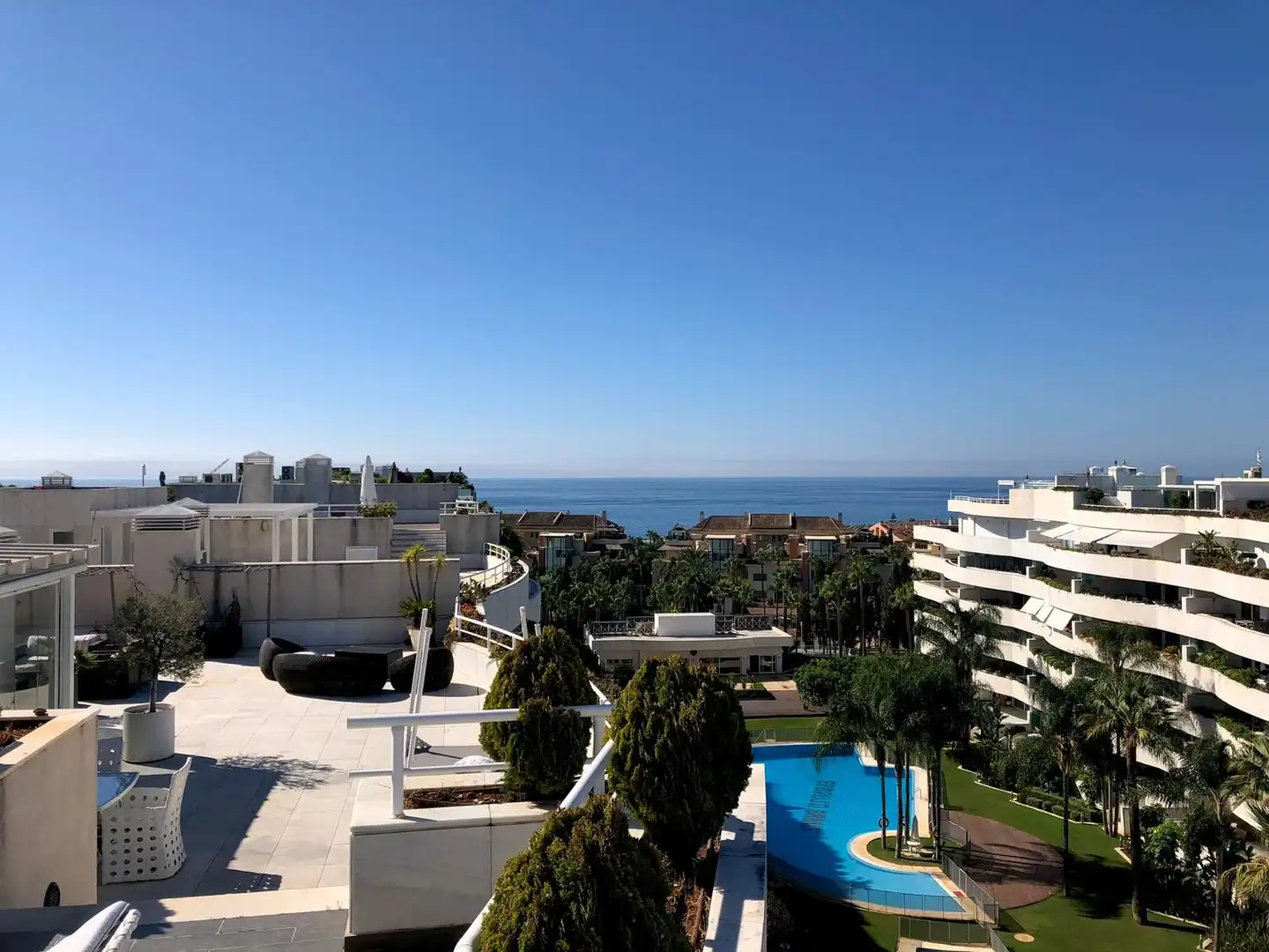 Exterior view of Duplexes for rent in Marbella  with Air Conditioner, Terrace and Swimming Pool