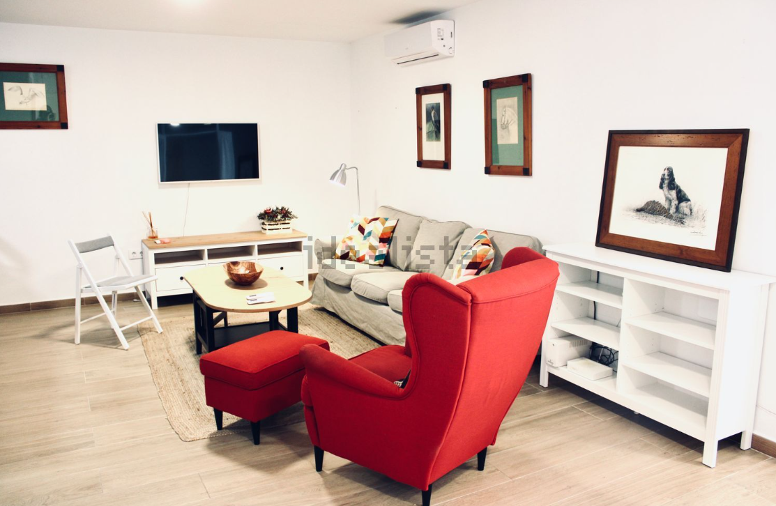 Sala d'estar de Planta baixa de lloguer en  Sevilla Capital amb Aire condicionat i Moblat