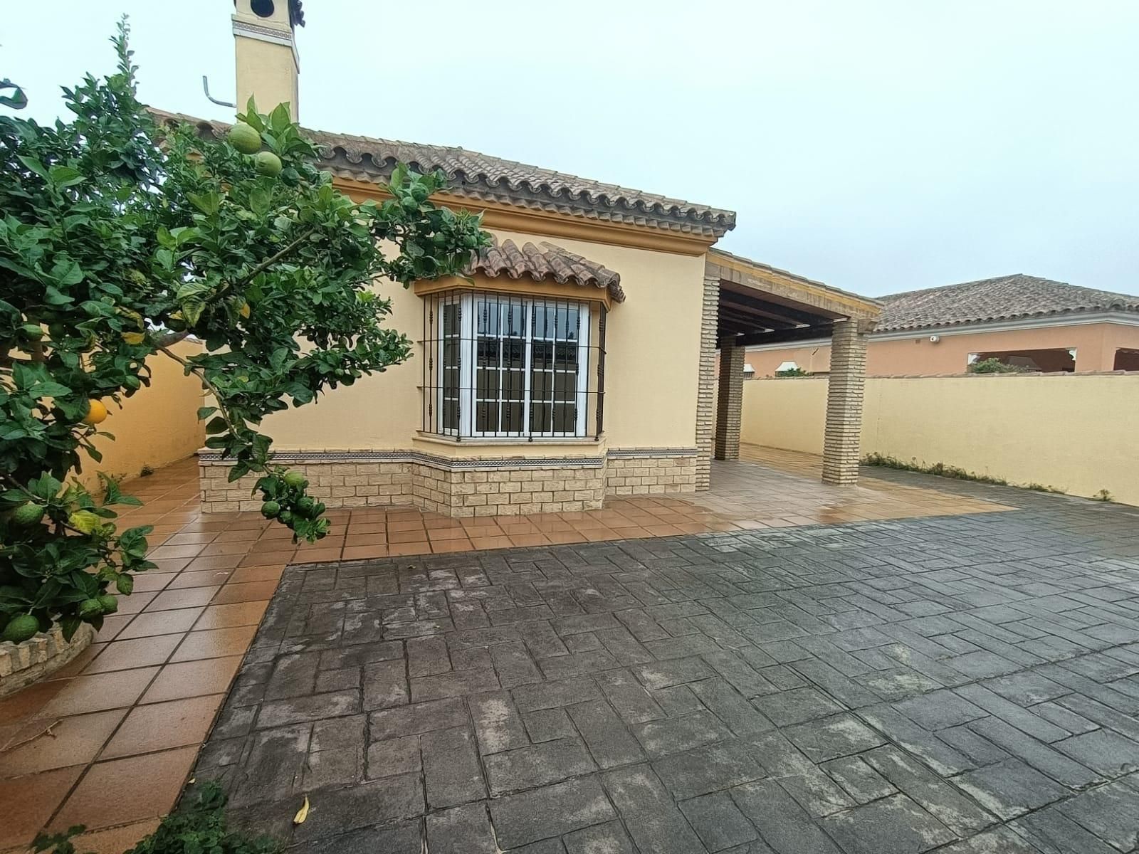 Vista exterior de Casa o xalet en venda en Chiclana de la Frontera amb Aire condicionat, Jardí privat i Traster