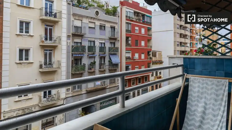 Terraza de Piso de alquiler en Valencia con Aire acondicionado, Calefacción y Amueblado