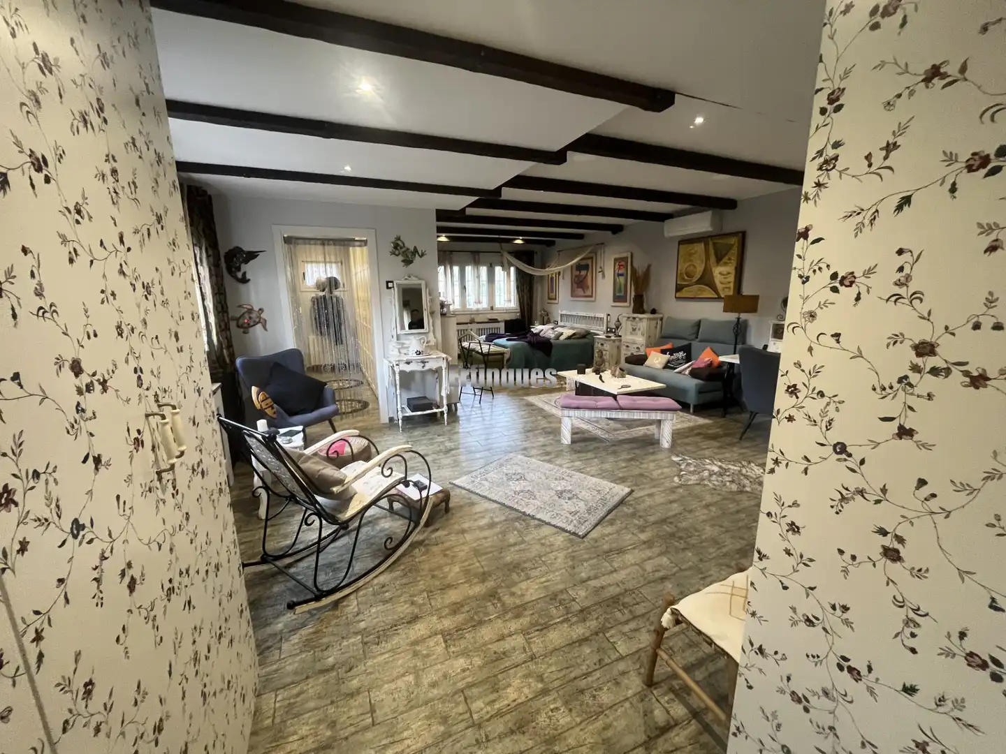 Wohnzimmer von Haus oder Chalet zum Verkauf in Rubí mit Klimaanlage, Heizung und Privatgarten