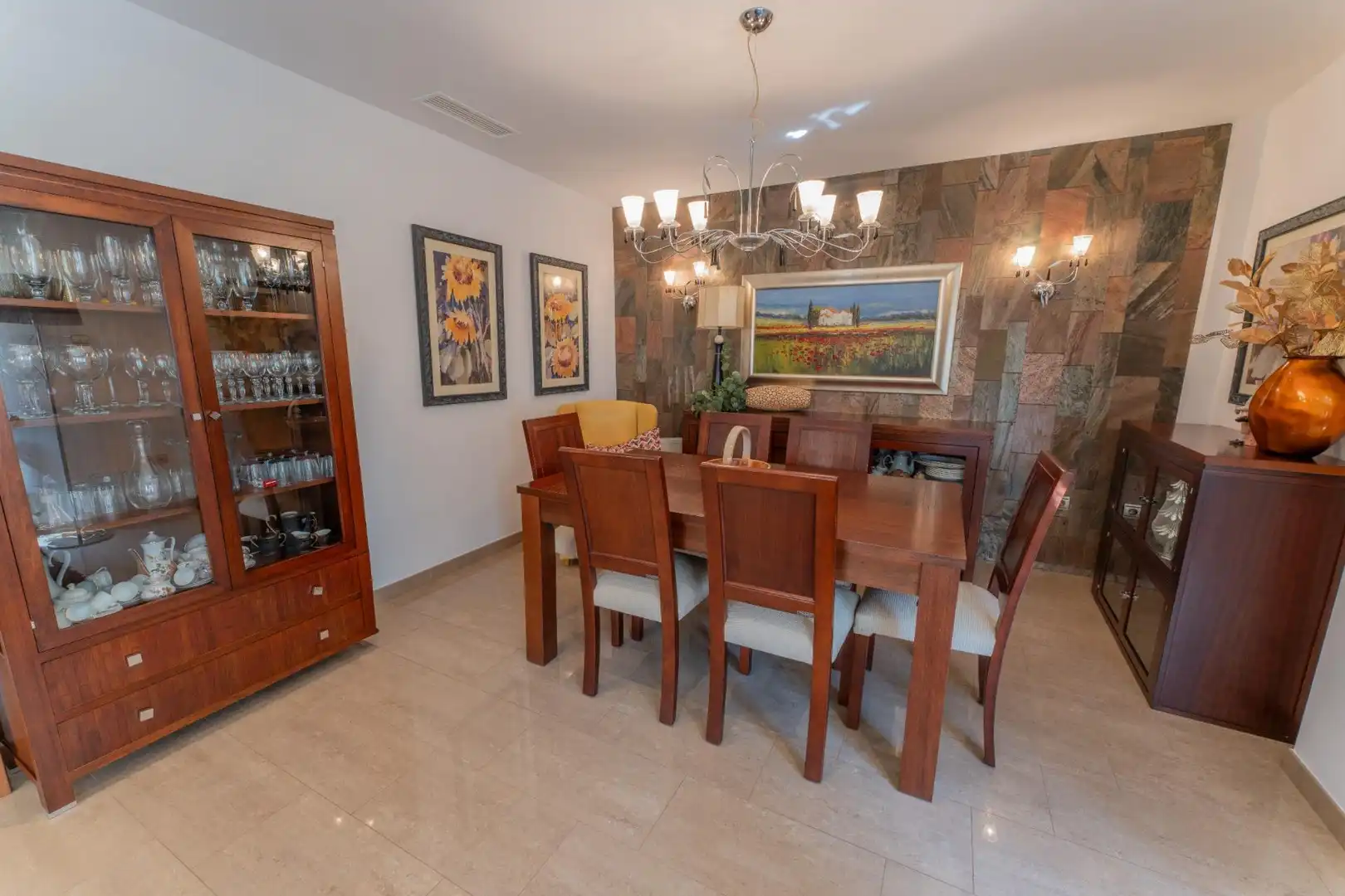Dining room of Houses for sale in Elche / Elx  with Air Conditioner, Heating and Private garden