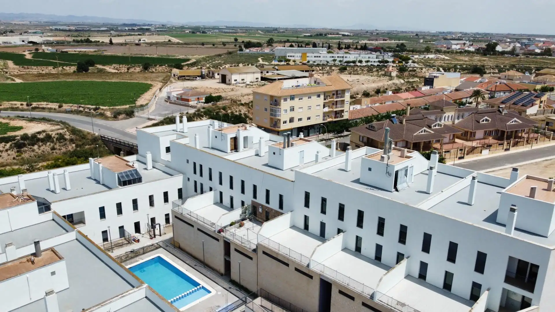 Vista exterior de Planta baja en venta en Fuente Álamo de Murcia con Aire acondicionado, Jardín privado y Terraza