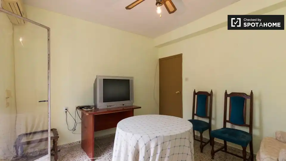 Living room of Flat for share in Granada  with Air Conditioner, Heating and Furnished