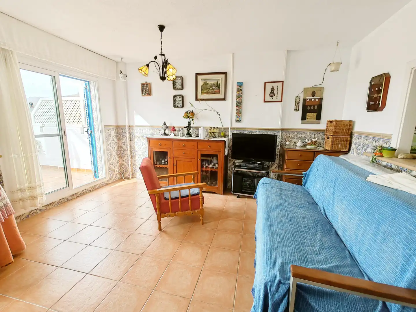 Sala de estar de Piso en venta en Mojácar con Aire acondicionado, Calefacción y Terraza