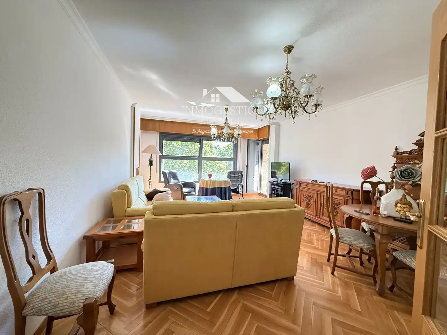 Sala d'estar de Pis de lloguer en Albacete amb Aire condicionat, Calefacció i Parquet