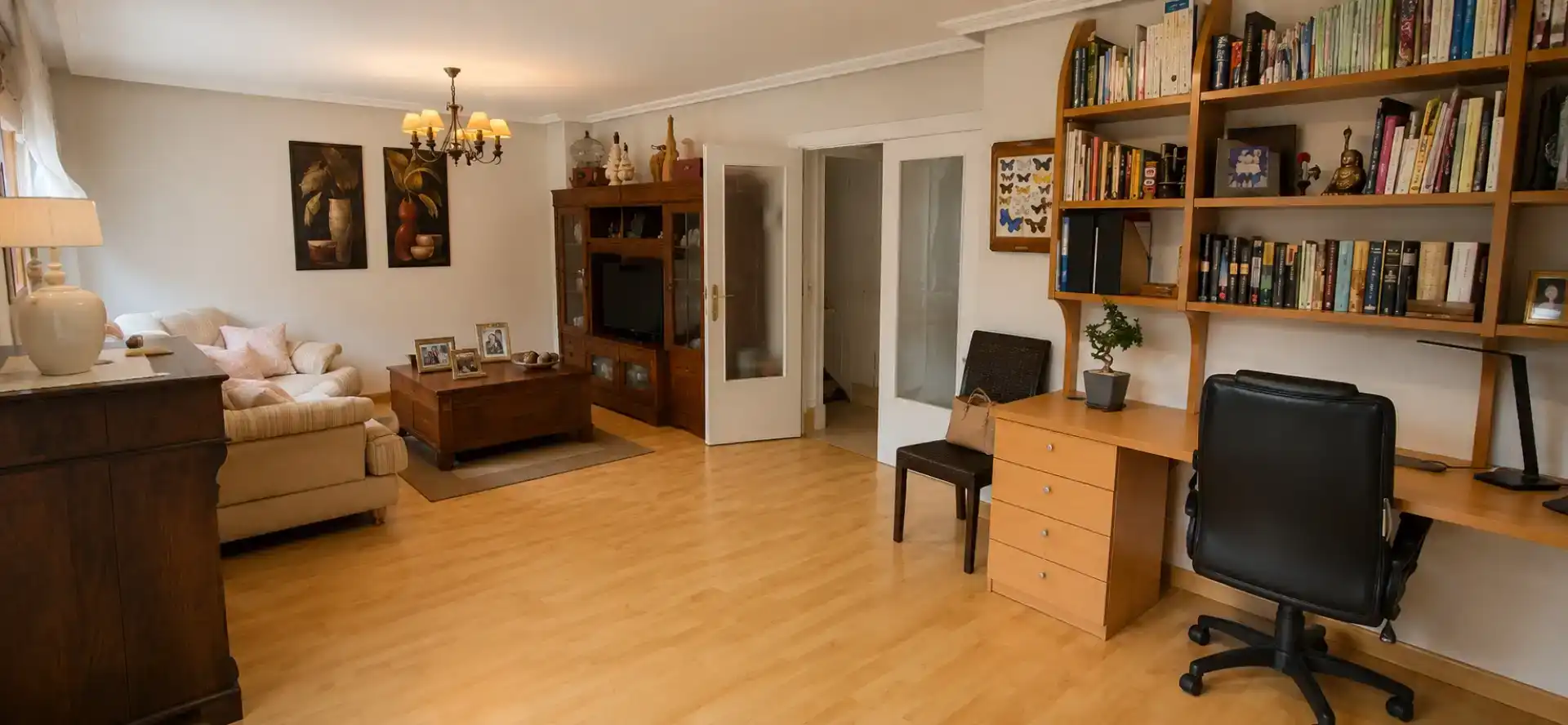 Sala d'estar de Pis en venda en Tudela amb Aire condicionat, Jardí privat i Parquet
