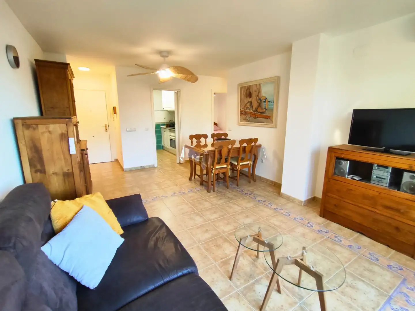 Living room of Flat for rent in Dénia  with Air Conditioner, Heating and Terrace
