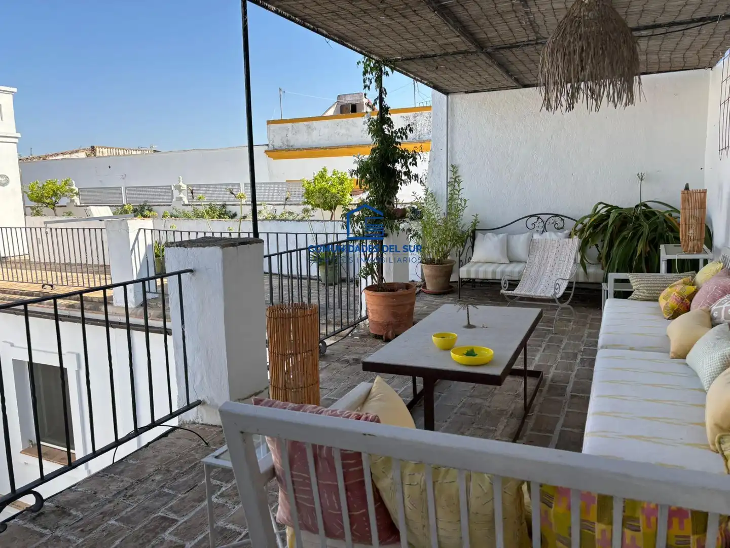 Terrassa de Casa o xalet de lloguer en El Puerto de Santa María amb Aire condicionat, Terrassa i Piscina