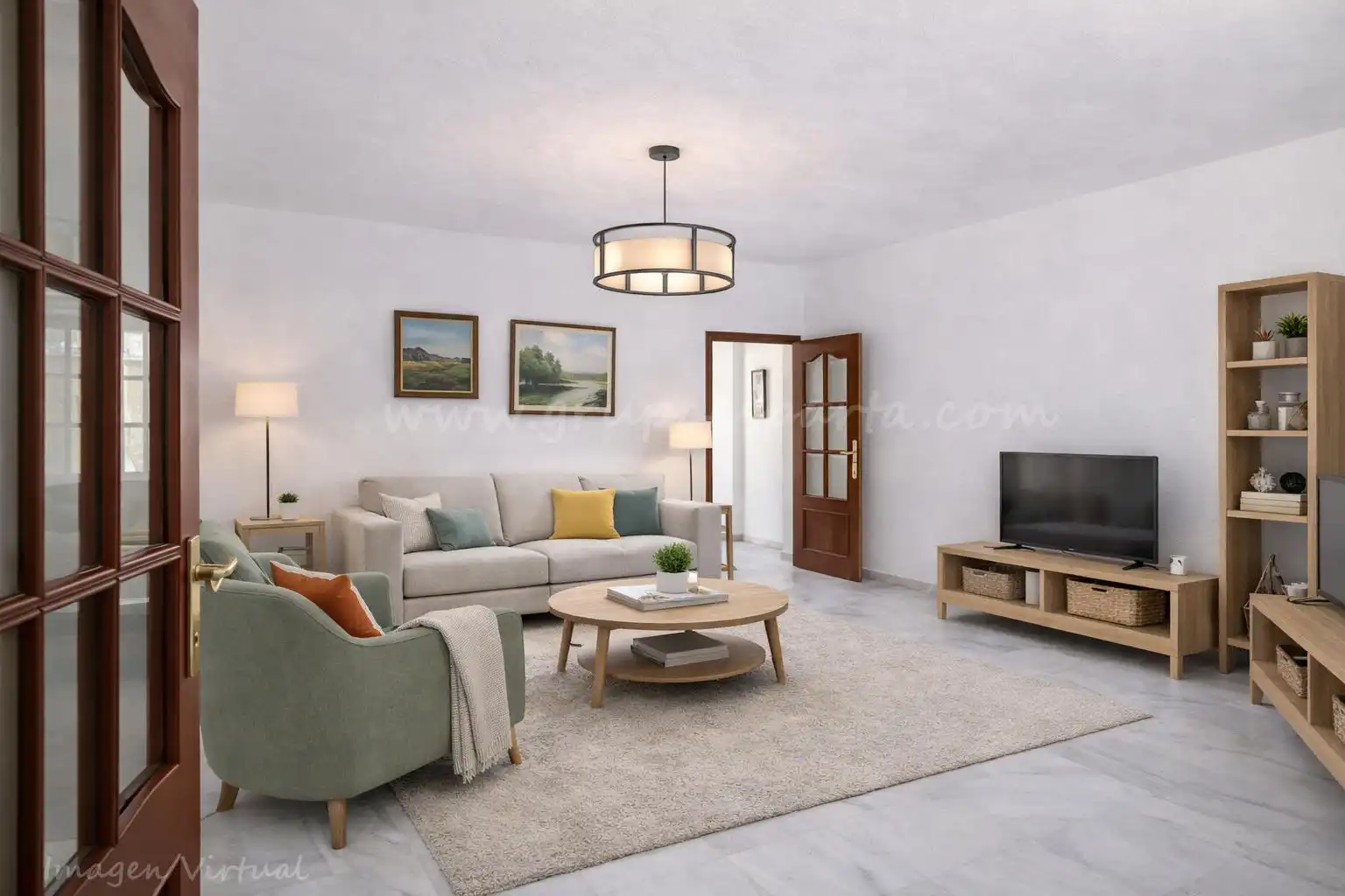 Sala de estar de Casa o chalet en venta en Villanueva del Ariscal con Aire acondicionado, Calefacción y Jardín privado