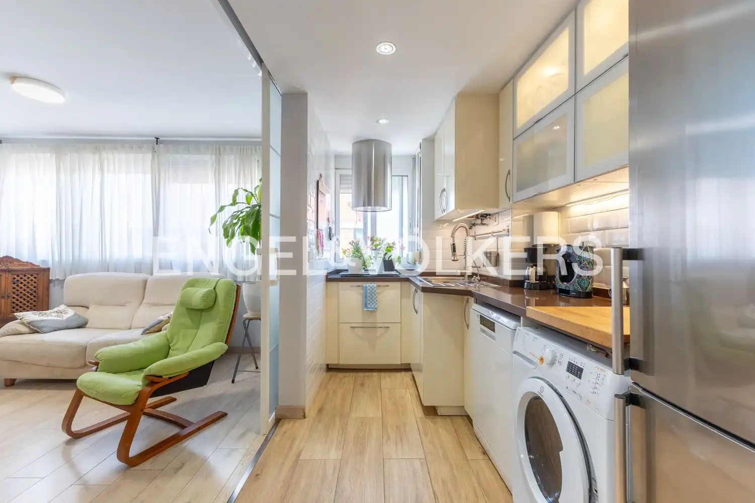 Kitchen of Flat for rent in Valencia  with Air Conditioner and Heating