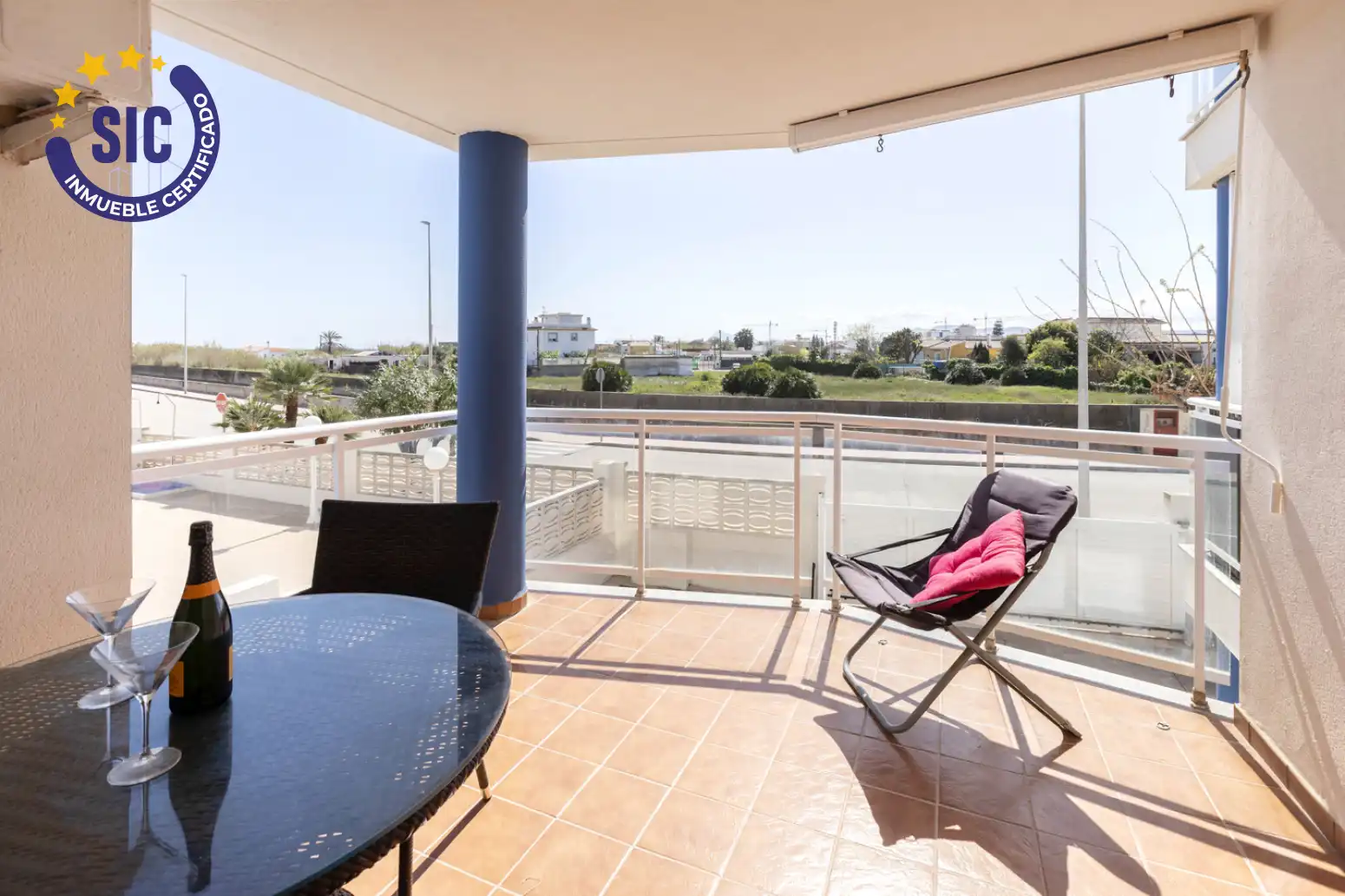 Terrasse von Wohnung zum Verkauf in Piles mit Klimaanlage, Terrasse und Schwimmbad