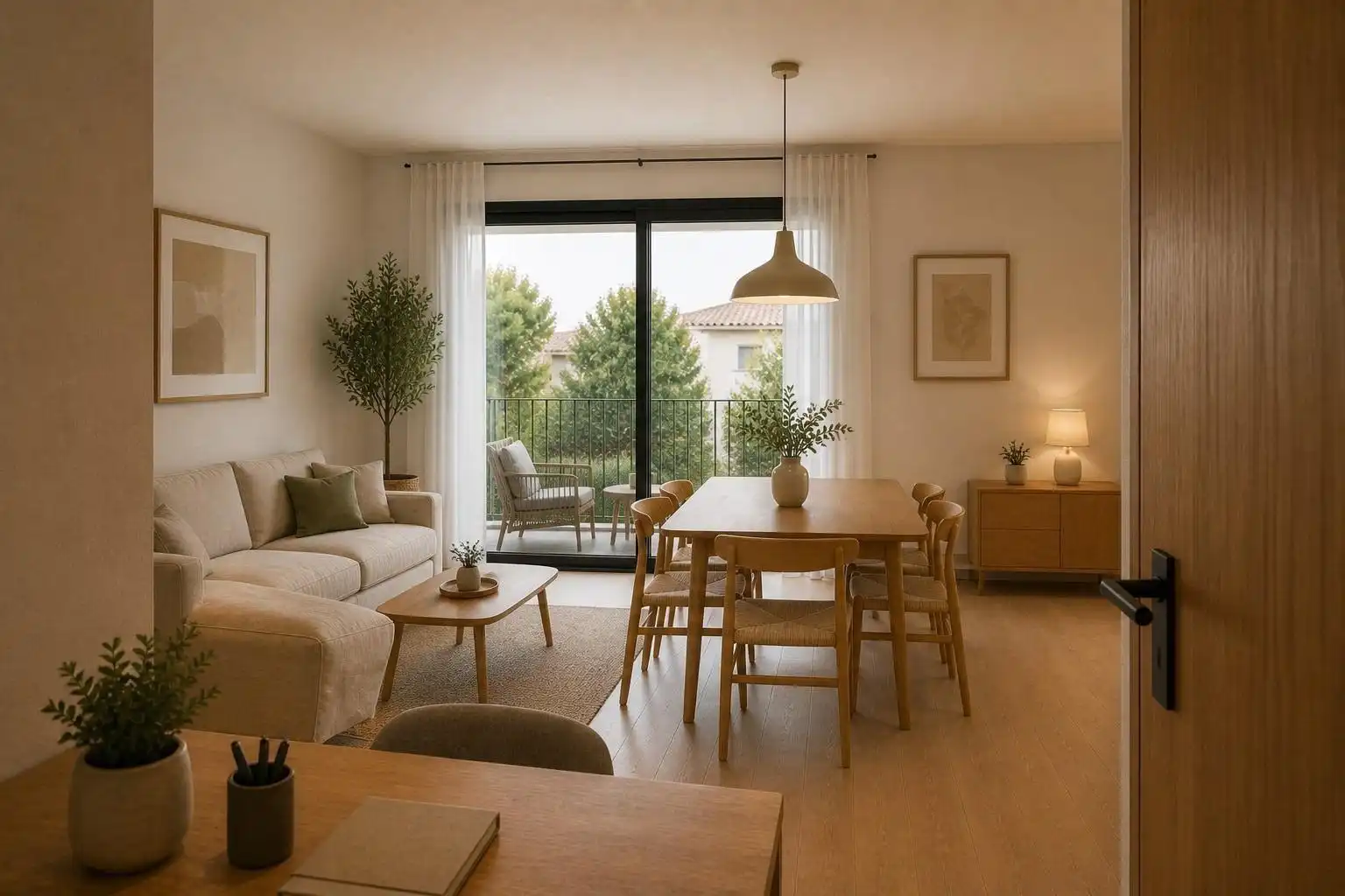 Sala de estar de Piso en venta en Palau-saverdera con Aire acondicionado, Terraza y Balcón