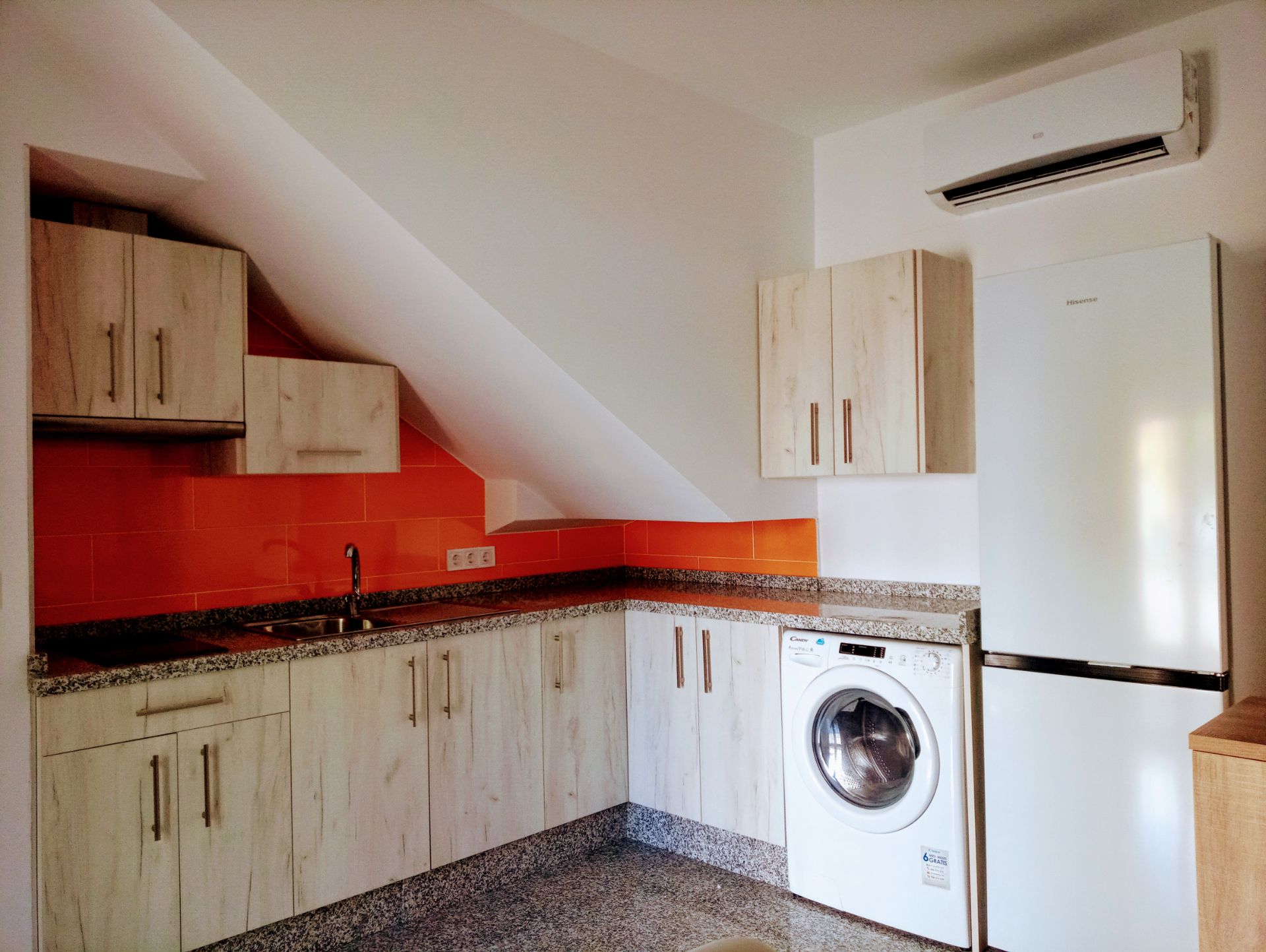 Kitchen of Apartment to rent in Mairena del Alcor  with Air Conditioner, Heating and Furnished