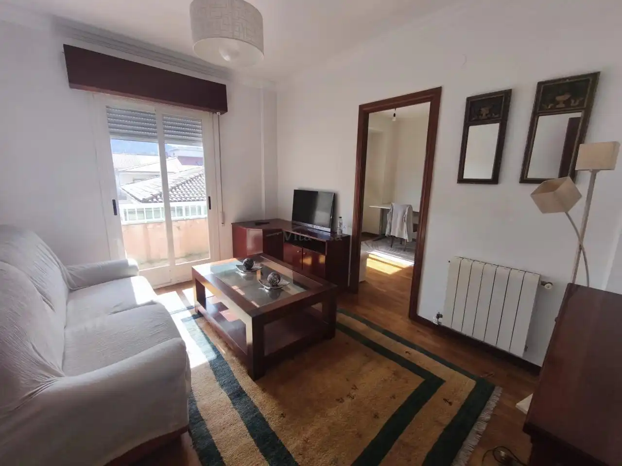 Sala de estar de Piso de alquiler en Ourense Capital  con Calefacción, Parquet y Amueblado
