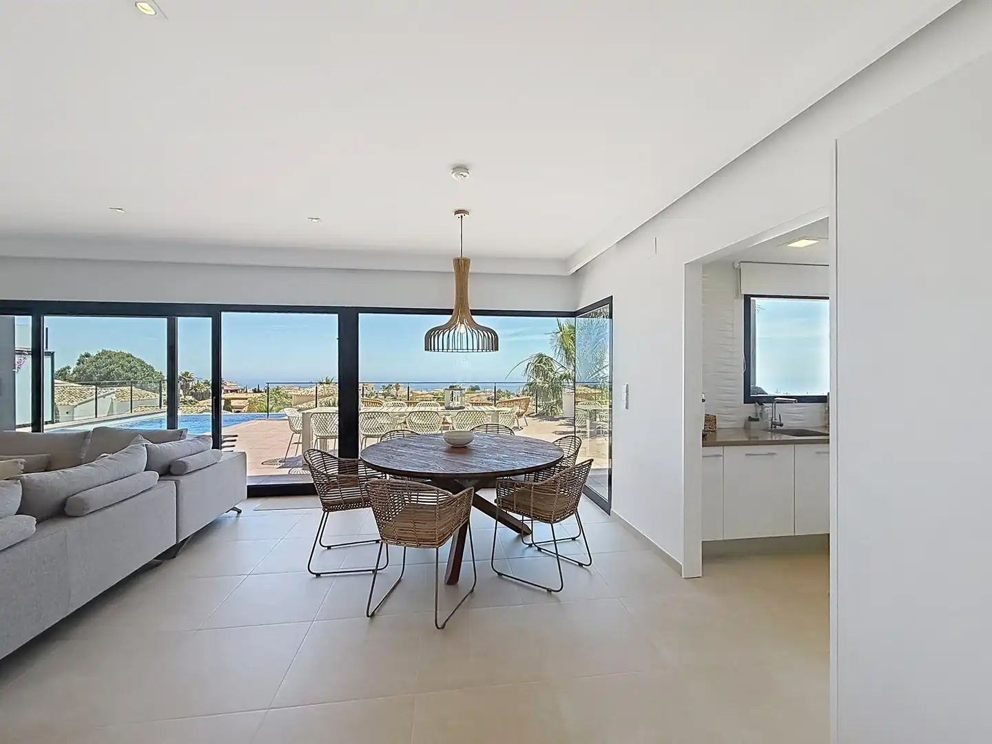 Comedor de Casa o chalet en venta en Benitachell / El Poble Nou de Benitatxell con Aire acondicionado, Calefacción y Jardín privado