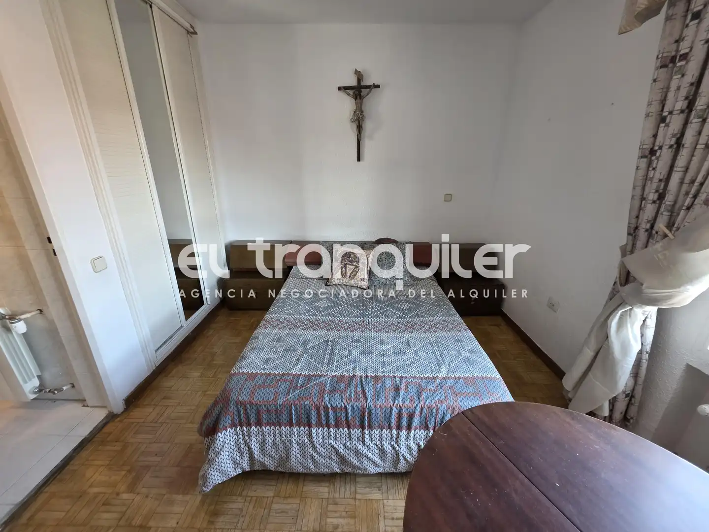 Bedroom of Flat for rent in Madrid  with Air Conditioner, Parquet flooring and Terrace