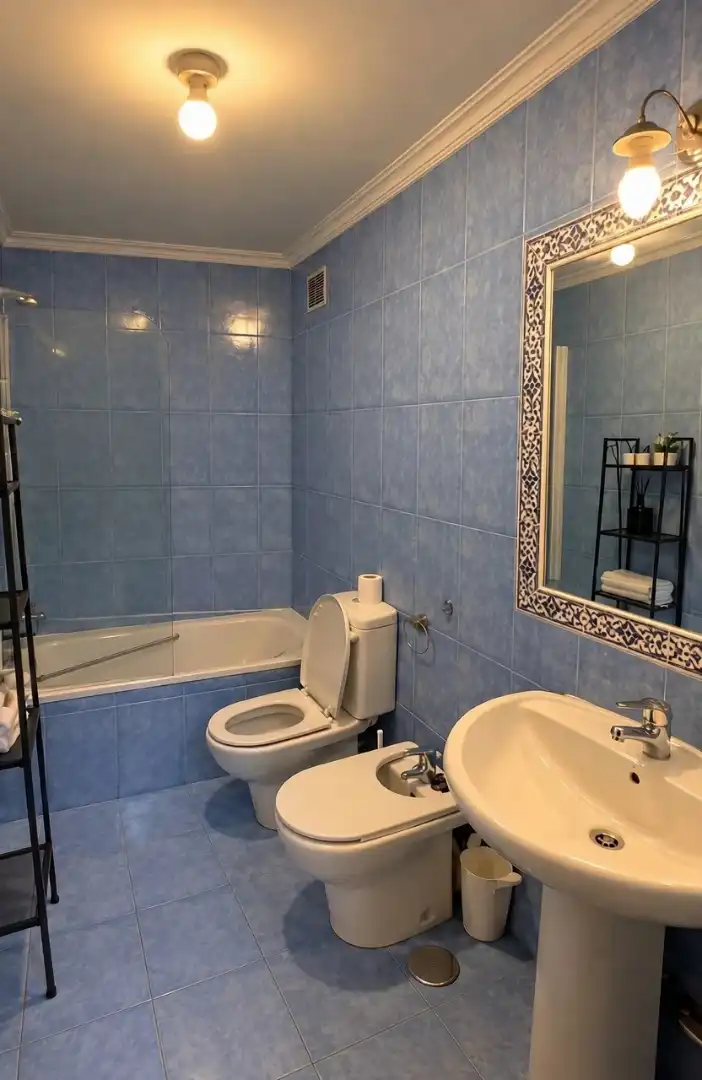Badezimmer von Wohnung zur Miete in Madrid mit Klimaanlage, Heizung und Möbliert