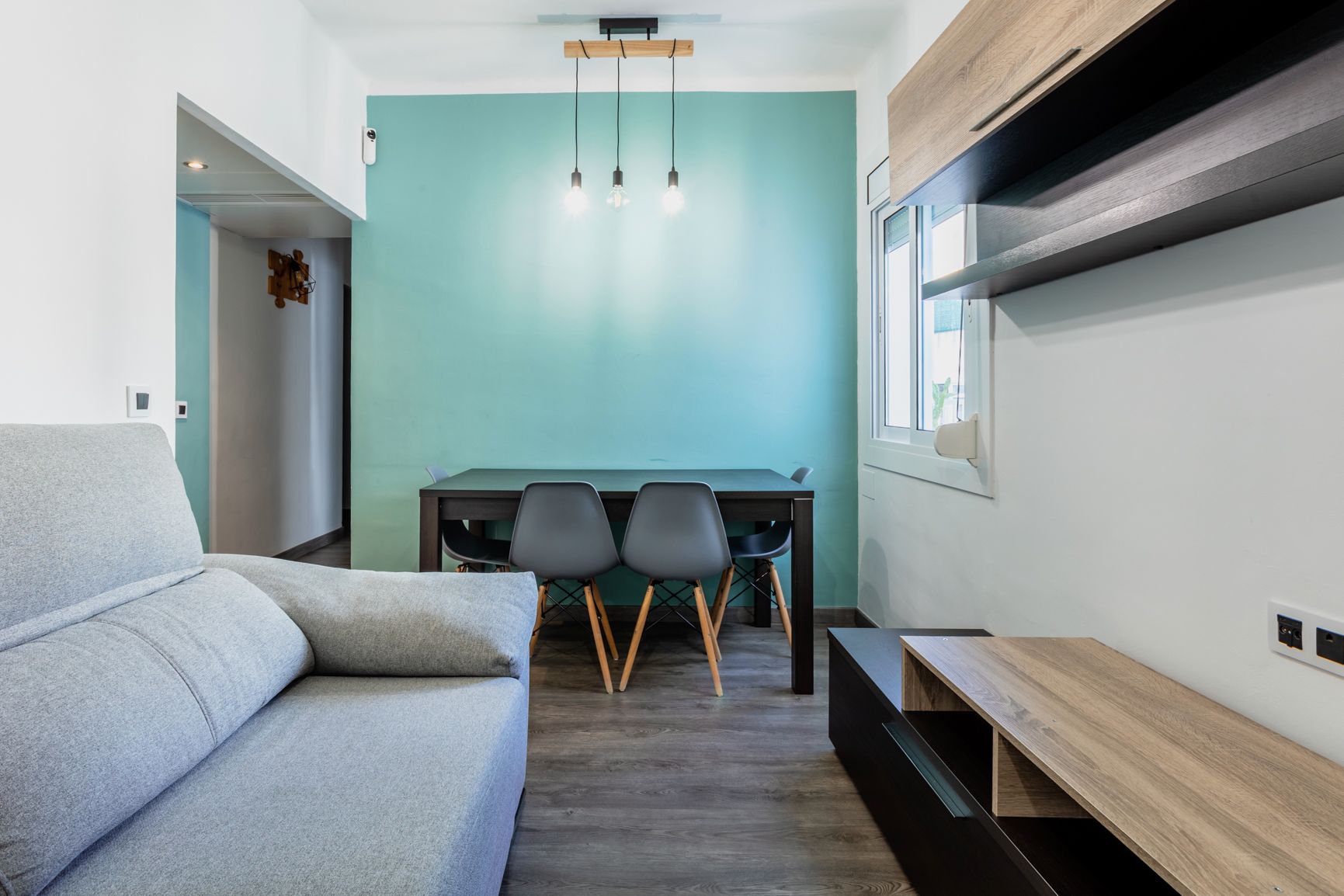 Sala de estar de Piso en venta en Esplugues de Llobregat con Aire acondicionado, Amueblado y Balcón