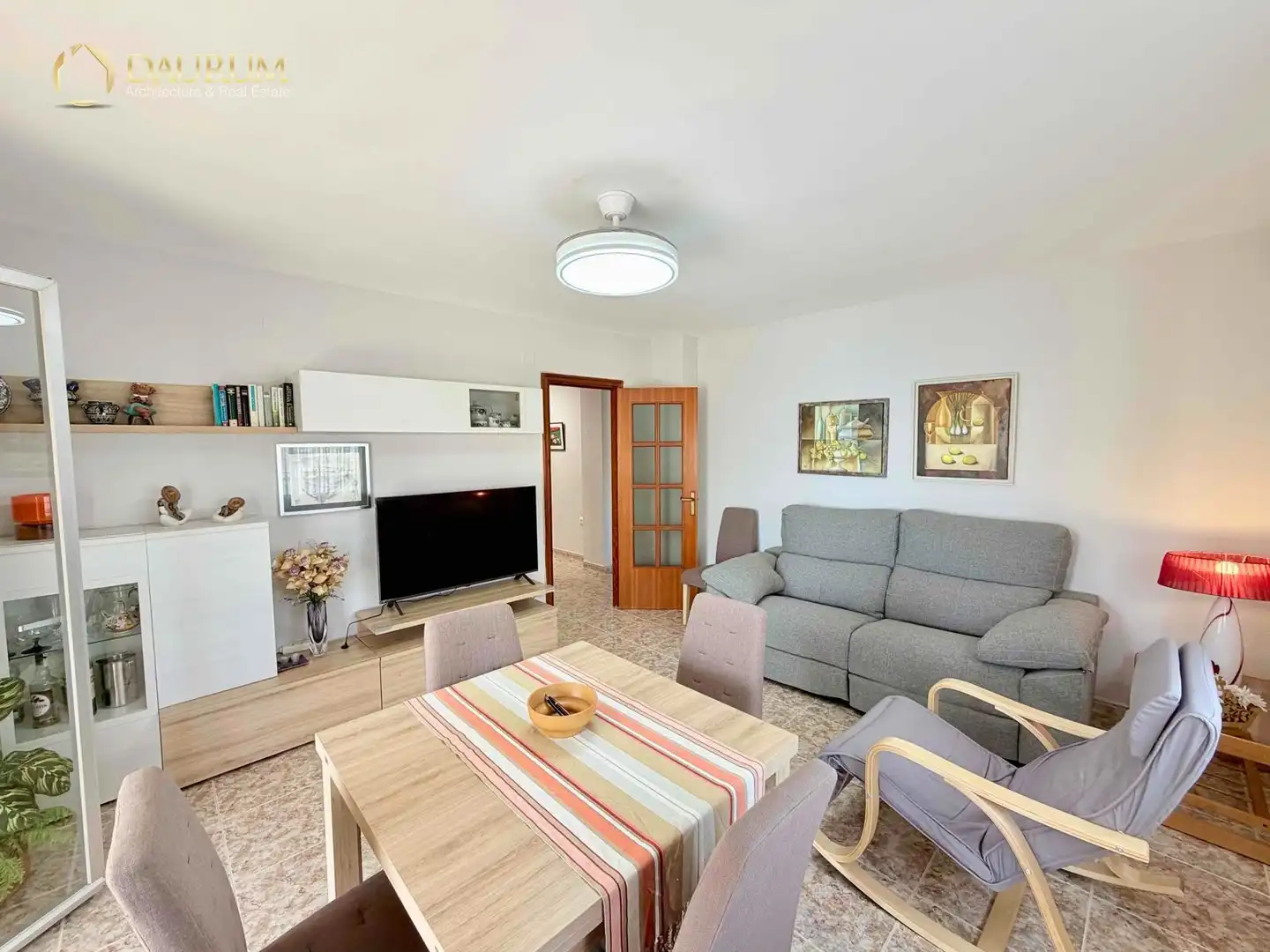 Sala de estar de Piso en venta en Sueca con Terraza y Amueblado