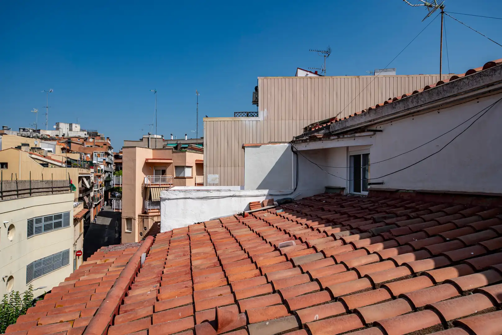 Außenansicht von Dachboden zum Verkauf in Mataró mit Parkett, Terrasse und Ofen