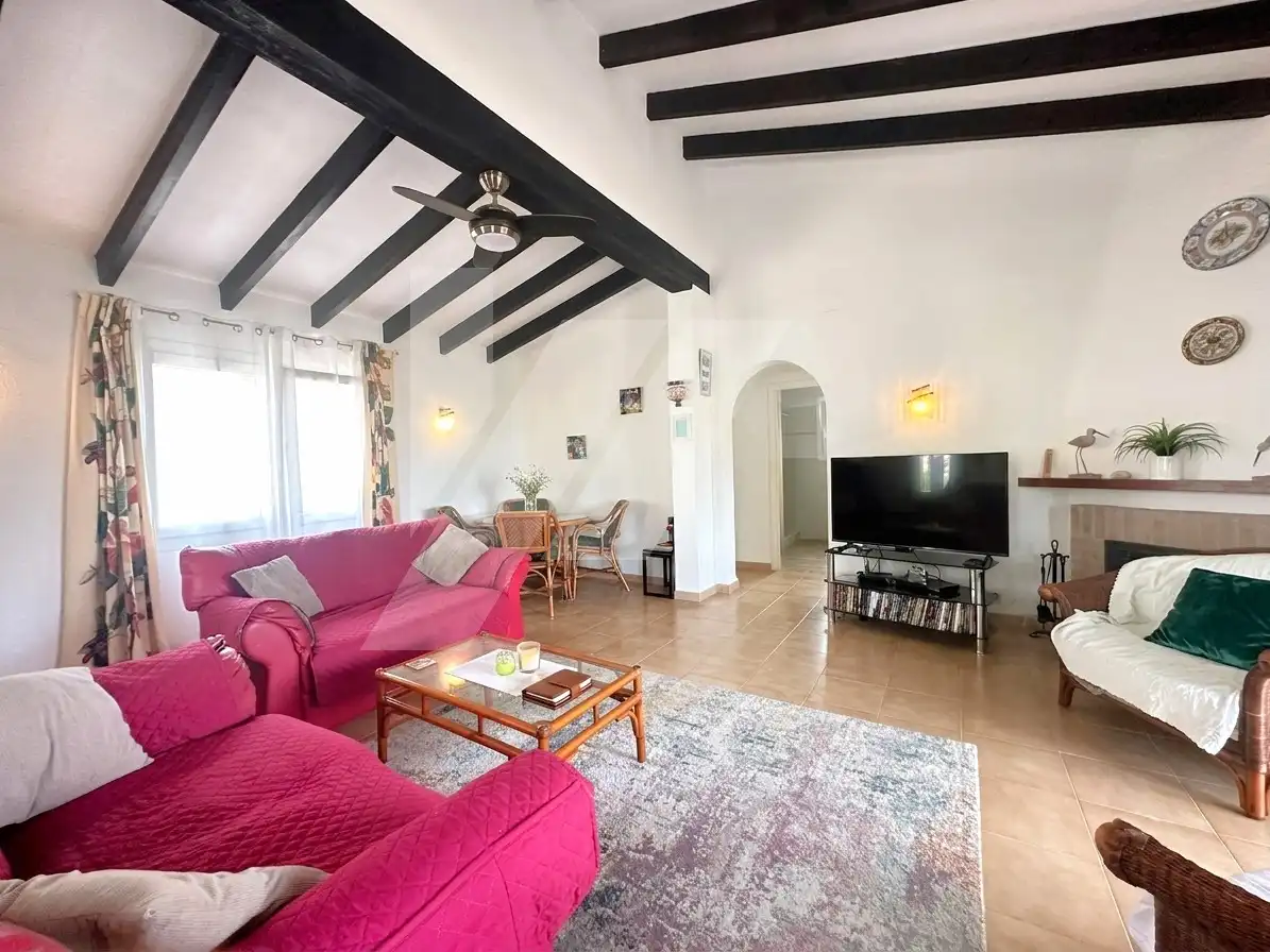Sala de estar de Casa o chalet en venta en Moraira con Calefacción, Jardín privado y Terraza