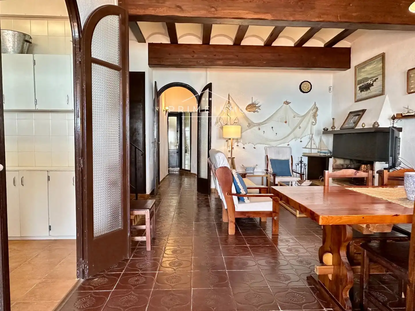 Sala de estar de Casa o chalet en venta en Vandellòs i l'Hospitalet de l'Infant con Terraza, Amueblado y Alarma