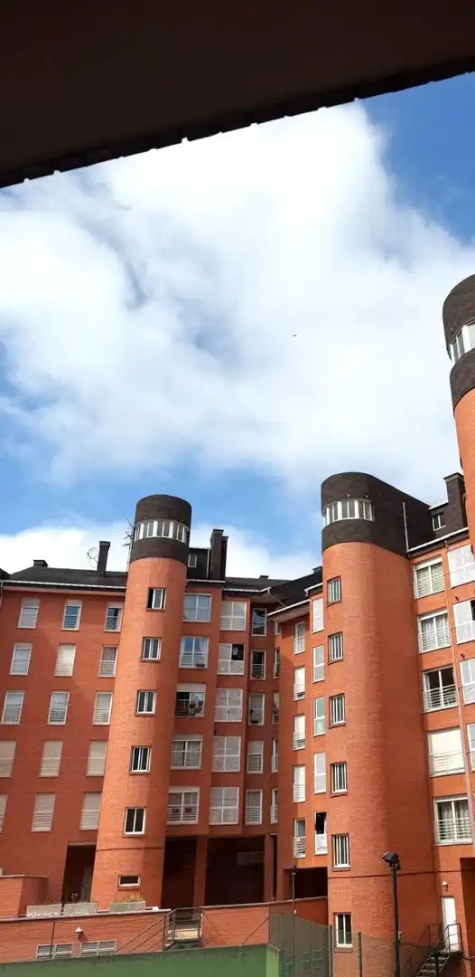 Vista exterior de Estudi de lloguer en Oviedo  amb Calefacció, Terrassa i Moblat
