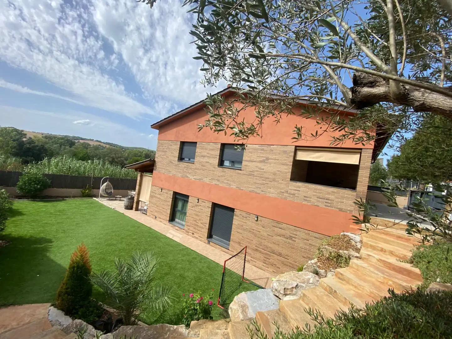 Exterior view of Houses for sale in La Roca del Vallès  with Air Conditioner, Heating and Private garden