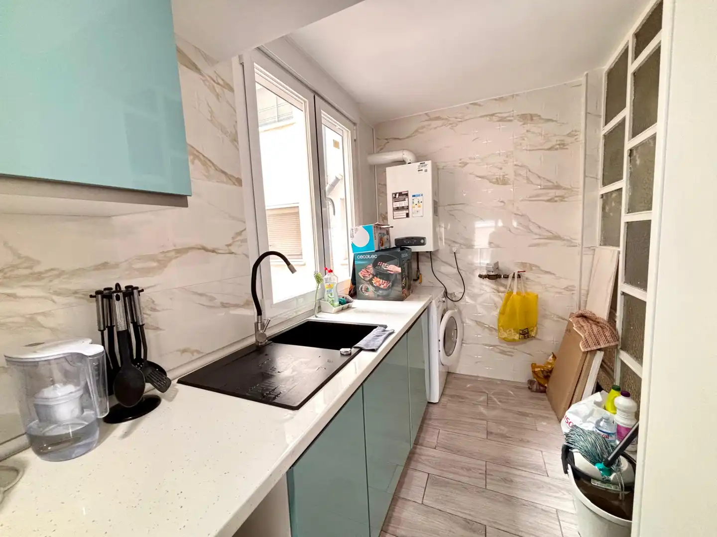 Cocina de Piso en venta en Alicante / Alacant con Aire acondicionado, Terraza y Amueblado