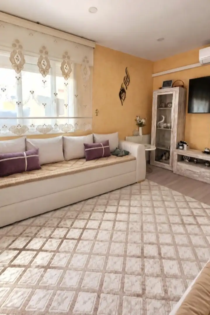 Wohnzimmer von Erdgeschoss zum Verkauf in Mollet del Vallès mit Klimaanlage, Heizung und Parkett