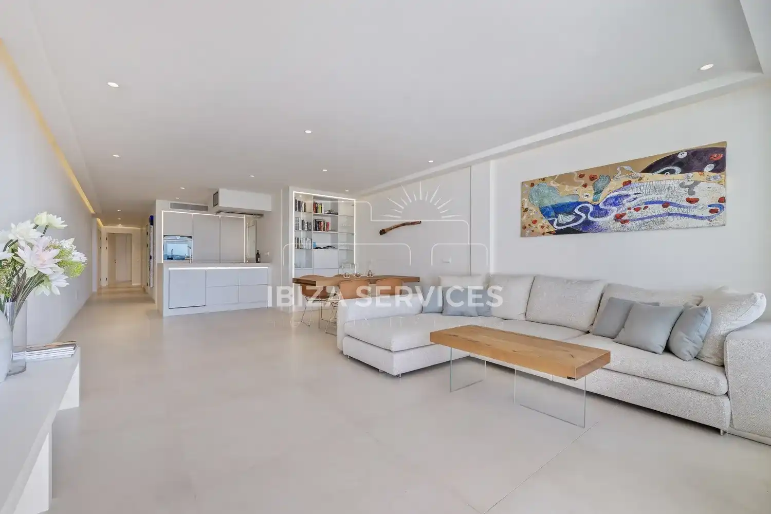 Living room of Flat for rent in Eivissa  with Air Conditioner and Swimming Pool
