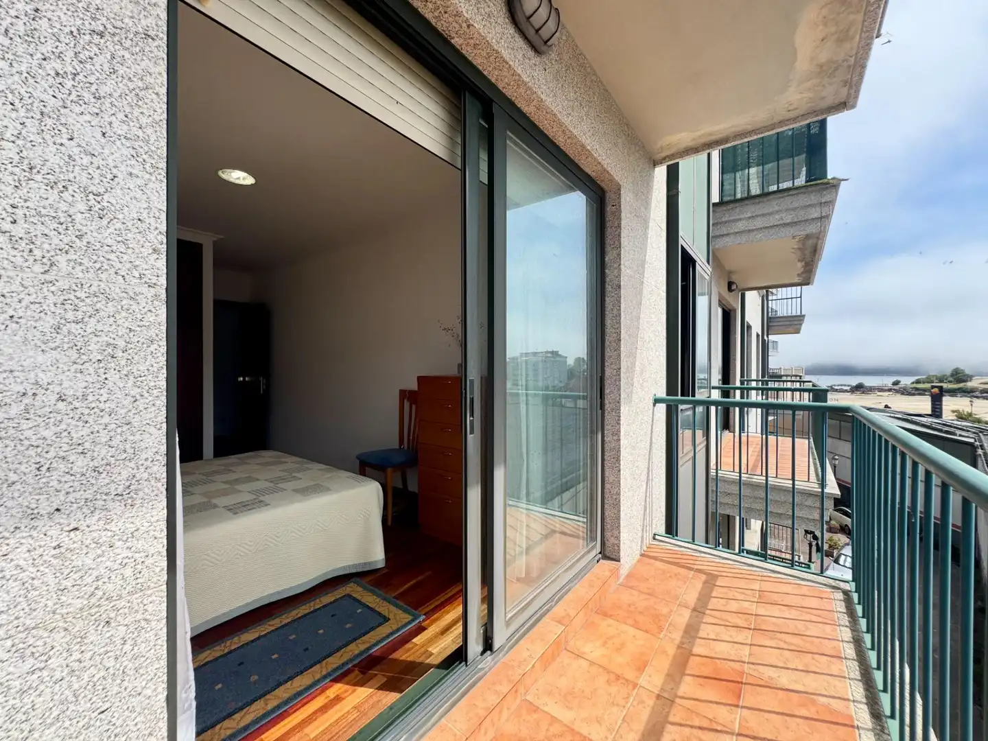 Balcony of Flat for sale in Baiona  with Parquet flooring, Terrace and Storage room