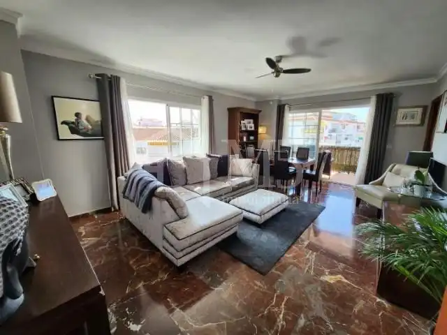 Living room of Flat for sale in Nerja  with Air Conditioner, Terrace and Furnished