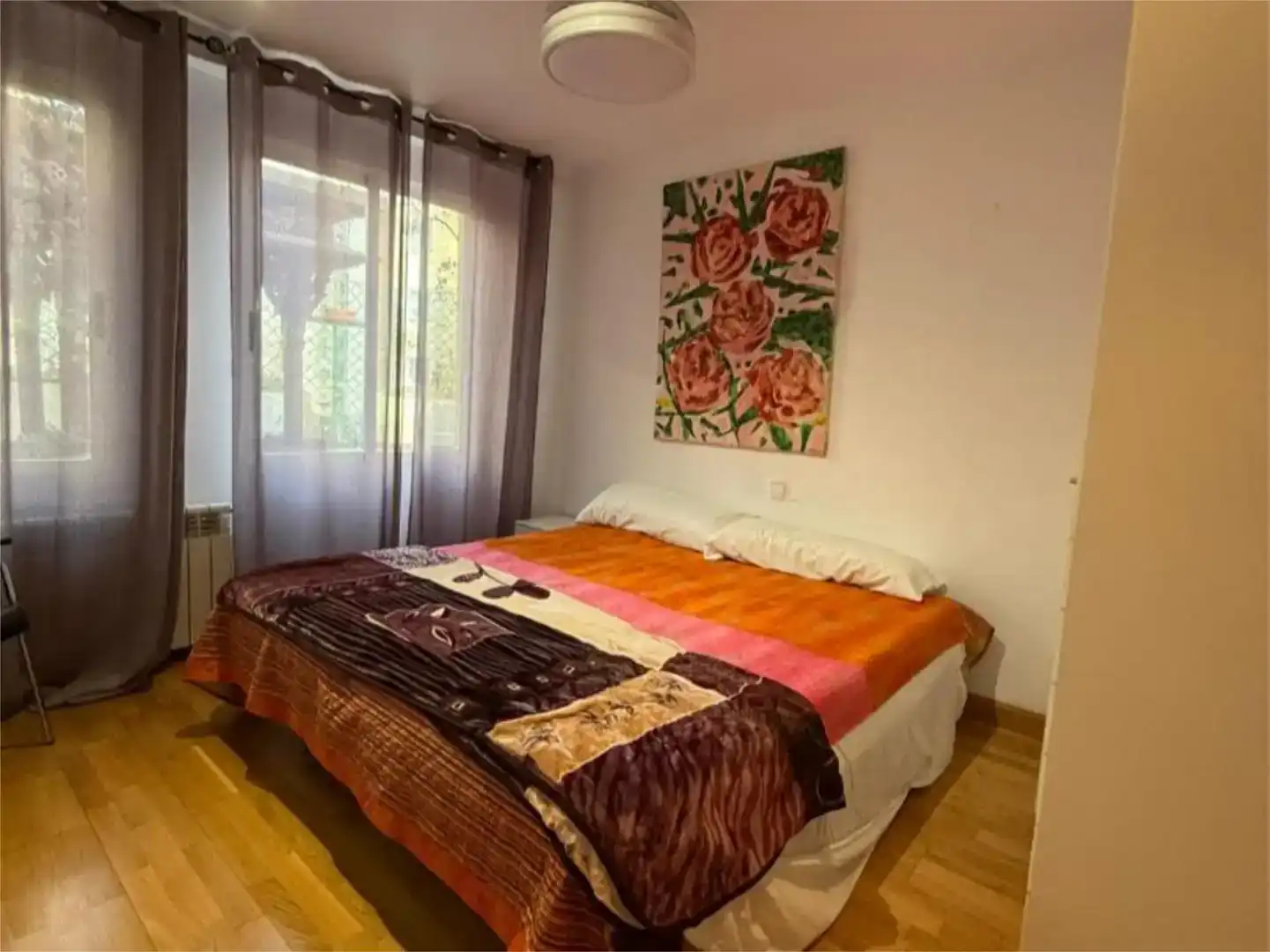 Schlafzimmer von Wohnung zur Miete in  Zaragoza Capital mit Klimaanlage und Balkon
