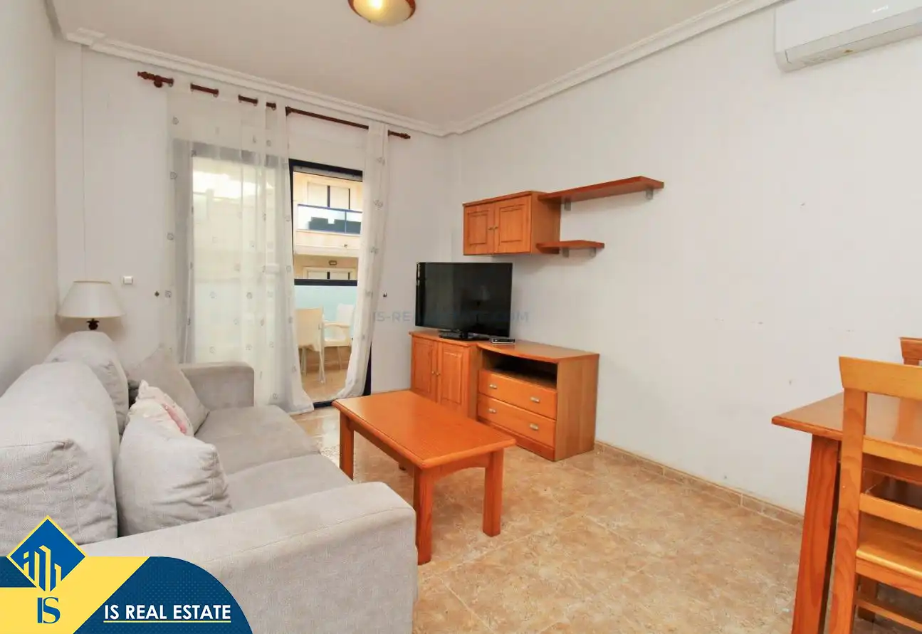 Wohnzimmer von Wohnungen zum Verkauf in Orihuela mit Klimaanlage, Heizung und Terrasse