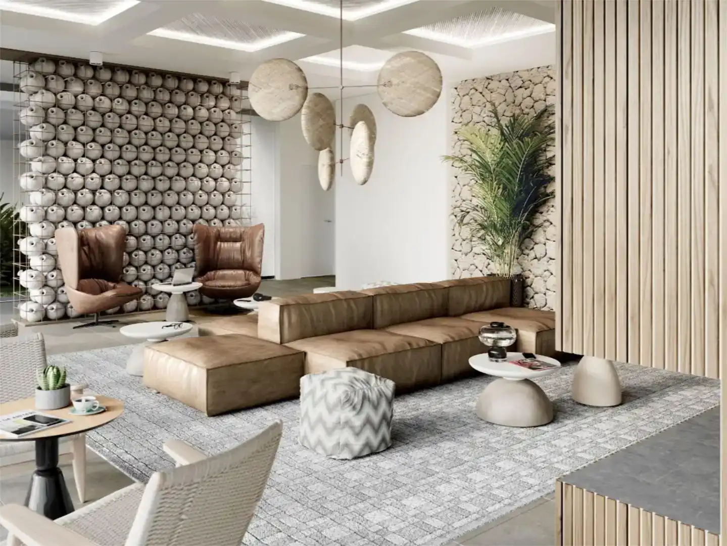 Sala d'estar de Apartament en venda en Estepona amb Aire condicionat i Balcó
