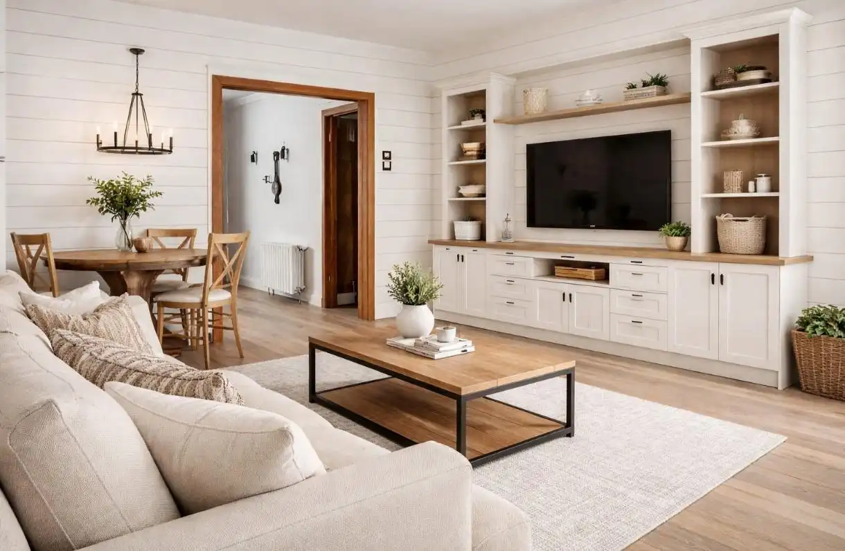 Sala de estar de Casa adosada en venta en Cunit con Jardín privado, Terraza y Amueblado
