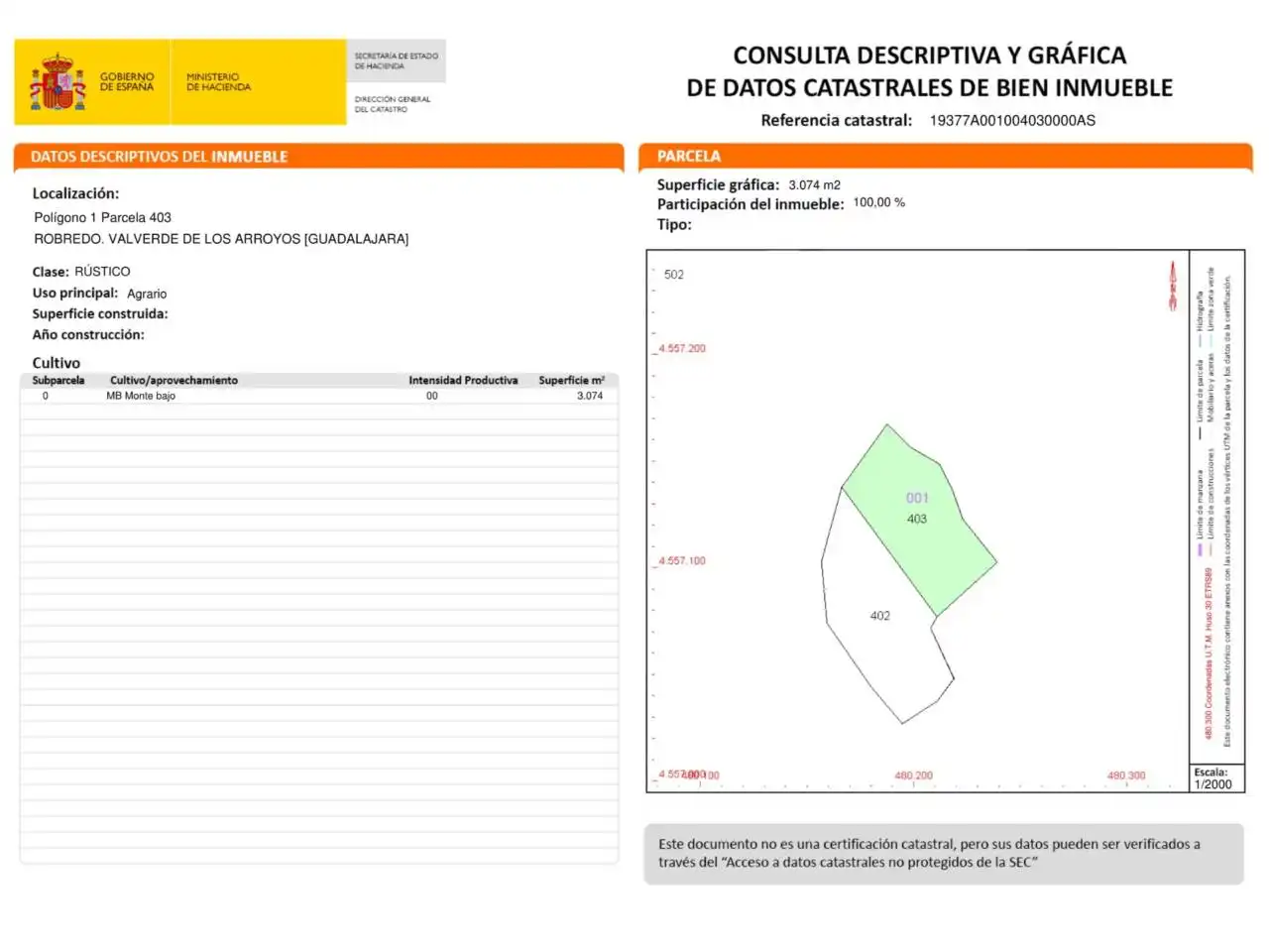 Rustikales Grundstück zum Verkauf in Calle carretera tamajon, imagen 3